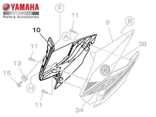 GUIA DE AR ESQUERDO PARA YS FAZER 150 DE 2014 A 2022 ORIGINAL YAMAHA