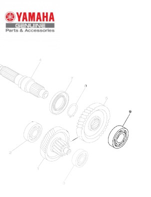ROLAMENTO DE ESFERA 6303 EIXO SECUNDARIO FLUO 125 2023 E 2024/NEO 125 2017 ATE 2025 ORIGINAL YAMAHA (CONSULTAR PRAZO DE ENTREGA E ESTOQUE)