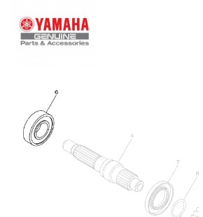 ROLAMENTO DE ESFERA EIXO SECUNDARIO NEO 125 2019 ATE 2025/FLUO 125 2023 E 2024 ORIGINAL YAMAHA (CONSULTAR PRAZO DE ENTREGA E ESTOQUE)