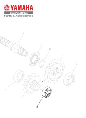 ROLAMENTO DE ESFERA EIXO PRINCIPAL FLUO 125 2023 E 2024/NEO 125 2019 ATE 2025 ORIGINAL YAMAHA (CONSULTAR PRAZO DE ENTREGA E ESTOQUE)