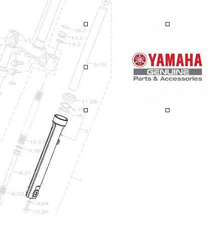 TUBO EXTERNO ESQUERDO FLUO 125 2023 E 2024 ORIGINAL YAMAHA