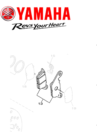 KIT PASTILHA DE FREIO DIANTEIRA PARA FLUO 125 2023 E 2024 ORIGINAL YAMAHA