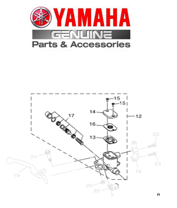 CILINDRO MESTRE COMPLETO PARA FLUO 125 2023 E 2024 ORIGINAL YAMAHA