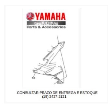 TAMPA FRONTAL ESQUERDA PARA FLUO 125 2023 E 2024 ORIGINAL YAMAHA (CONSULTAR PRAZO DE ENTREGA E ESTOQUE)