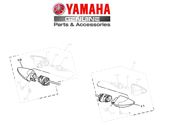 SOQUETE PISCA  E LAMPADA PISCA PARA FLUO 125 2023 E 2024 ORIGINAL YAMAHA