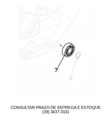 ROLAMENTO DO EIXO IMPULSOR  X-MAX 2021 ATE 2023 ORIGINAL YAMAHA (CONSULTAR PRAZO DE ENTREGA E ESTOQUE)