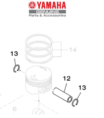 PINO PISTAO /ANEL TRAVA PARA FZ 15 2023 ORIGINAL YAMAHA (CONSULTAR PRAZO DE ENTREGA E ESTOQUE)
