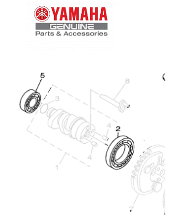 ROLAMENTOS DO COMANDO PARA FZ 15 2023 ORIGINAL YAMAHA