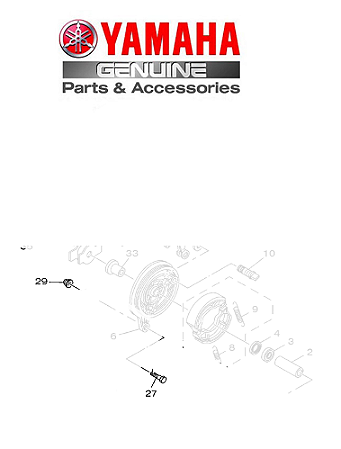 PARAFUSO E PORCA DA VARETA PARA YS 250 2008 ORIGINAL YAMAHA