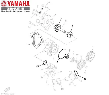 REPARO COMPLETO DA BOMBA DA AGUA PARA XT660R 2005 ATE 2018 E XT660Z TÉNÉRÉ 2012 ATE 2017 ORIGINAL YAMAHA