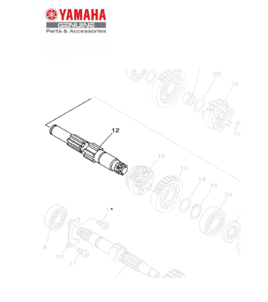 EIXO SECUNDARIO PARA FZ 15 2023 ATE 2024 ORIGINAL YAMAHA