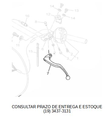 MANETE DE EMBREAGEM PARA FAZER 250 E FZ25 2018 ATE 2024/XTZ250 LANDER/TENERE 250Z ORIGINAL YAMAHA (CONSULTAR PRAZO DE ENTREGA E ESTOQUE)