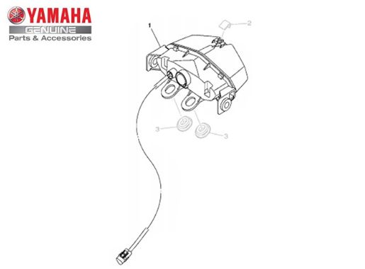 LANTERNA TRASEIRA COMPLETA PARA FZ25 NOVA FAZER 250 ABS 2018 A 2024 ORIGINAL YAMAHA