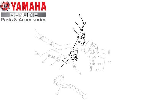 MANICOTO DA EMBREAGEM CONJUNTO PARA LINHA 250CC FAZER LANDER E TENERE ORIGINAL YAMAHA