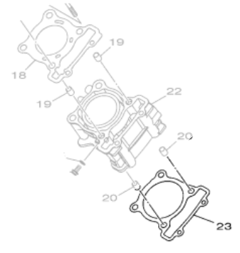 GAXETA (JUNTA) DO CILINDRO DA YZF  R15 2024 ORIGINAL YAMAHA (*CONSULTAR ESTOQUE E PRAZO DE ENTREGA*)