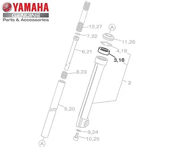 RENTENTOR DE OLEO DO GARFO NMAX 160 2017 ATE 2020( BENGALA )ORIGINAL YAMAHA (CONSULTAR ESTOQUE E PRAZO DE ENTREGA)