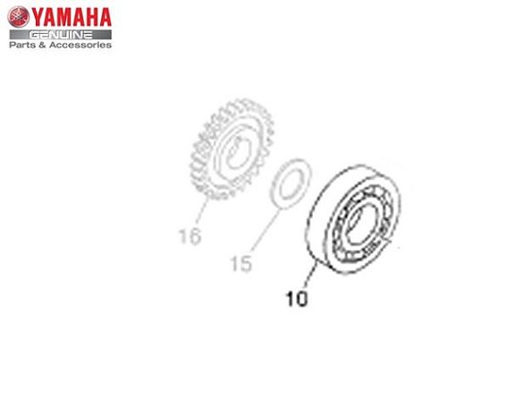 ROLAMENTO DO VIRABREQUIM LADO DIREITO PARA XT660R E XT660Z TÉNÉRÉ ORIGINAL YAMAHA