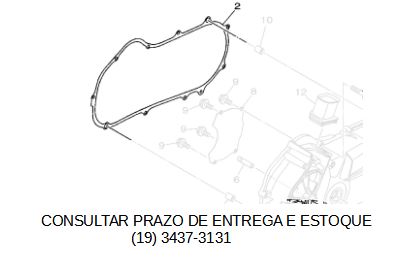 JUNTA DA CARCACA LADO ESQUERDO PARA NOVA NEO125 UBS 2017 ATE 2025 ORIGINAL YAMAHA (CONSULTAR PRAZO DE ENTREGA E ESTOQUE)