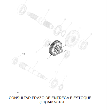 EIXO PRINCIPAL12D/50D PARA NEO 125 2017 ATE 2025 ORIGINAL YAMAHA (CONSULTAR PRAZO DE ENTREGA E ESTOQUE)