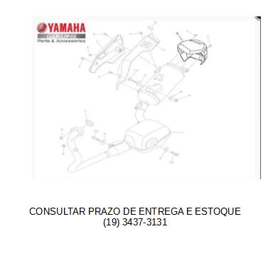 CAPA DO SILENCIADOR PARA FAZER 250 2018 A 2023 ABS ORIGINAL YAMAHA