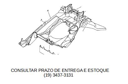 PARALAMA TRASEIRO NOVA NEO 125 2017 ATE 2019 ORIGINAL YAMAHA (CONSULTAR PRAZO DE ENTREGA E ESTOQUE)