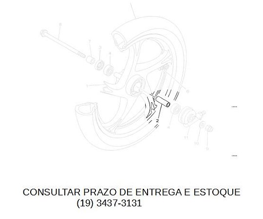 ESPAÇADOR RODA DIANTEIRA (MAIOR) NEO 125 2017 ATE 2025 ORIGINAL YAMAHA (CONSULTAR PRAZO DE ENTREGA E ESTOQUE)