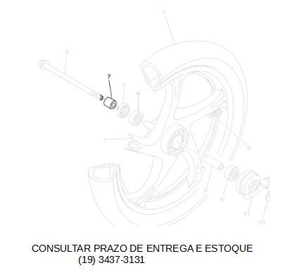ESPACADOR DA RODA DIANTEIRA (PEQUENO) PARA NEO 125 2017 ATE 2025 ORIGINAL YAMAHA (COBSULTAR PRAZO DE ENTREGA E ESTOQUE)