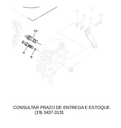 EIXO E PIVO DA RODA TRASEIRA  PARA NEO 125 2017 ATE 2025 ORIGINAL YAMAHA (CONSULTAR PRAZO DE ENTREGA E ESTOQUE)