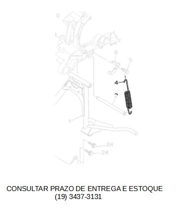 MOLA DO CAVALETE LATERAL DA NEO 125 2017 ATE 2025 ORIGINAL YAMAHA (CONSULTAR PRAZO DE ENTREGA E ESTOQUE)