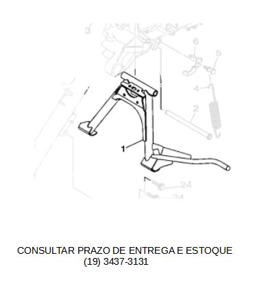CAVALETE CENTRAL PARA NEO 125 2017 ATE 2025 ORIGINAL YAMAHA (CONSULTAR PRAZO DE ENTREGA E ESTOQUE)