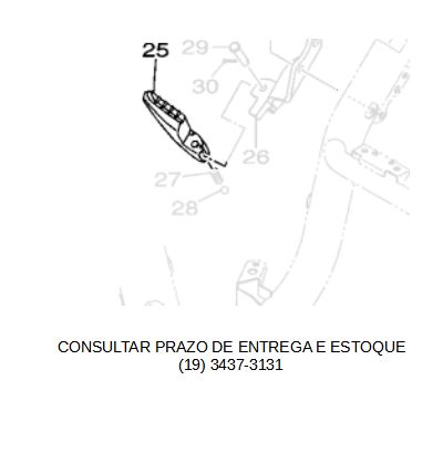 ESTRIBO OU PEDALEIRA  TRASEIRO DIREITO  PARA NEO 125 2019 ATE 2025 ORIGINAL YAMAHA (CONSULTAR PRAZO DE ENTREGA E ESTOQUE)