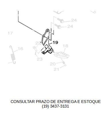 SUPORTE DO ESTRIBO TRASEIRO ESQUERDO PARA NEO 125 2017 ATE 2025 ORIGINAL YAMAHA (CONSULTAR PRAZO DE ENTREGA E ESTOQUE)
