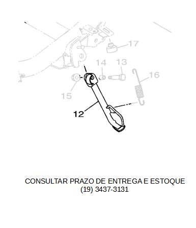 CAVALETE LATERAL PARA NEO 125  2017 ATE 2019 ORIGINAL YAMAHA (CONSULTAR PRAZO DE ENTREGA E ESTOQUE)
