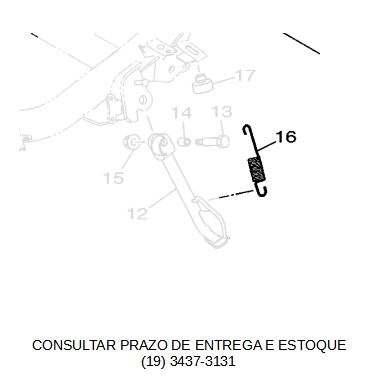 MOLA DO CAVALETE LATERAL NEO 125 2017 ATE 2025 ORIGINAL YAMAHA (CONSULTAR PRAZO DE ENTREGA E ESTOQUE)