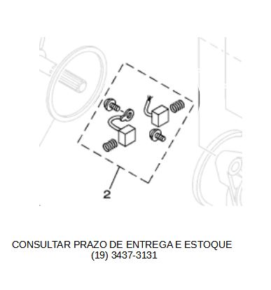 JOGO DE ESCOVAS DA PARTIDA DA NEO 125 2017 ATE 2025\ YZF R15 2024  ORIGINAL YAMAHA (CONSULTAR PRAZO DE ENTREGA E ESTOQUE)