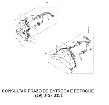 PISCA DIANTEIRO DIREITO E ESQUERDO PARA NEO 125 2017 ATE 2022 ORIGINAL YAMAHA (CONSULTAR PRAZO DE ENTREGA E ESTOQUE)