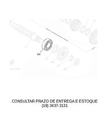 ROLAMENTO LADO ESQUERDO DO EIXO SECUNDARIO  PARA FAZER 250/FZ 25 2018 ATE 2023 ORIGINAL YAMAHA (CONSULTAR PRAZO DE ENTREGA E ESTOQUE)