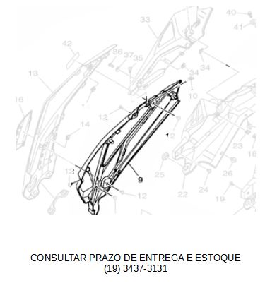 TAMPA LATERAL DIREITA FZ 2018 ATE 2023 ORIGINAL YAMAHA (CONSULTAR PRAZO DE ENTREGA E  ESTOQUE)