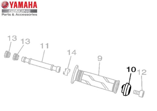 PESO DE GUIDAO OU TERMINAÇÃO DA MANOPLA DA MT-03/YZF-R3/NMAX160 ORIGINAL YAMAHA