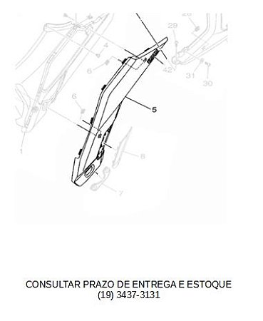 TAMPA LATERAL ESQUERDA (PRATA) FZ 25 2018 ATE 2023 ORIGINAL YAMAHA (CONSULTAR PRAZO DE ENTREGA E  ESTOQUE)