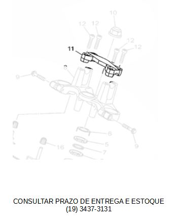 FIXADOR SUPERIOR DO GUIDÃO PARA FZ 25 2018 ATE 2023 ORIGINAL YAMAHA (CONSULTAR PRAZO DE ESTOQUE E ENTREGA)