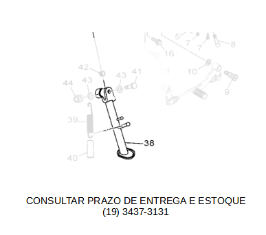 CAVALETE LATERAL PARA FZ 25 2018 ATE 2023 ORIGINAL YAMAHA (CONSULTAR PRAZO DE ENTREGA E ESTOQUE)