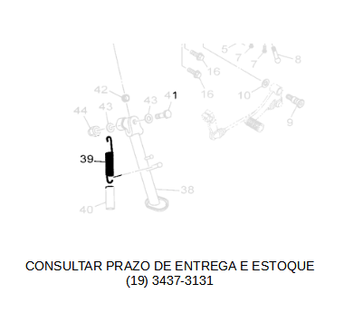 MOLA DO CAVALETE LATERAL PARA FZ 25 2018 ATE 2023 ORIGINAL YAMAHA (CONSULTAR PRAZO DE ENTREGA E ESTOQUE)
