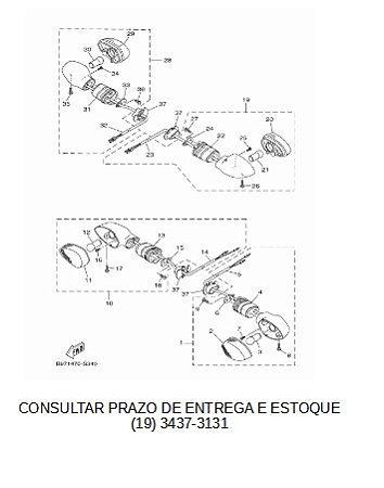 PISCA DIANTEIRO/ TRASEIRO PARA FZ 25 2018 ATE 2023 ORIGINAL YAMAHA (CONSULTAR PRAZO DE ENTREGA E ESTOQUE)