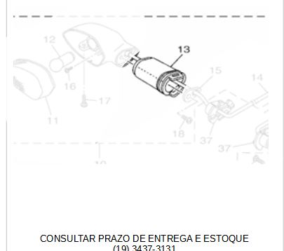 COXIM OU AMORTIZADOR  DO PISCA PARA FZ25 2022 E 2023 NOVA FAZER 250 ABS ORIGINAL YAMAHA (CONSULTAR PRAZO DE ENTREGA E ESTOQUE)