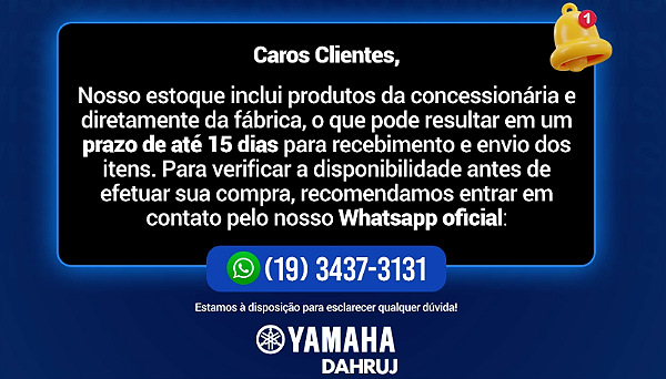 INTERRUPTOR DO GUIDAO + ADESIVO  N Max 2020 ORIGINAL YAMAHA (CONSULTAR PRAZO DE ENTREGA E ESTOQUE)