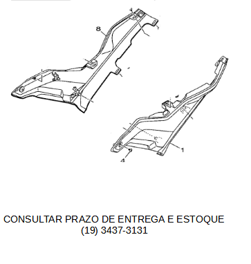 TAMPA LATERAL ESQUERDA/DIREITA  PARA YZF R15 ORIGINAL YAMAHA (CONSULTAR ESTOQUE E PRAZO DE ENTREGA)