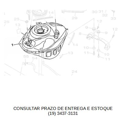 TANQUE DE COMBUSTIVEL YZF R15 2024 ORIGINAL YAMAHA (CONSULTAR PRAZO DE ENTREGA E ESTOQUE)