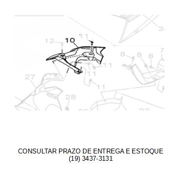 PAINEL DO CONSOLE 2 (DIREITO) PARA YZF R15 2024 ORIGINAL YAMAHA (CONSULTAR PRAZO DE ENTREGA E ESTOQUE)