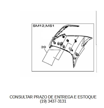 ADESIVO DA CARENAGEM (PISCA) ESCRITO R15 P/ YZF R15 2024 AZUL ORIGINAL YAMAHA (CONSULTAR PRAZO DE ENTREGA E ESTOQUE)